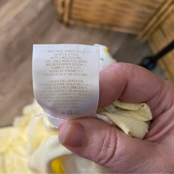 Secret treasures butter yellow ditzy floral cotton blend robe cottagecore large - Picture 14 of 15